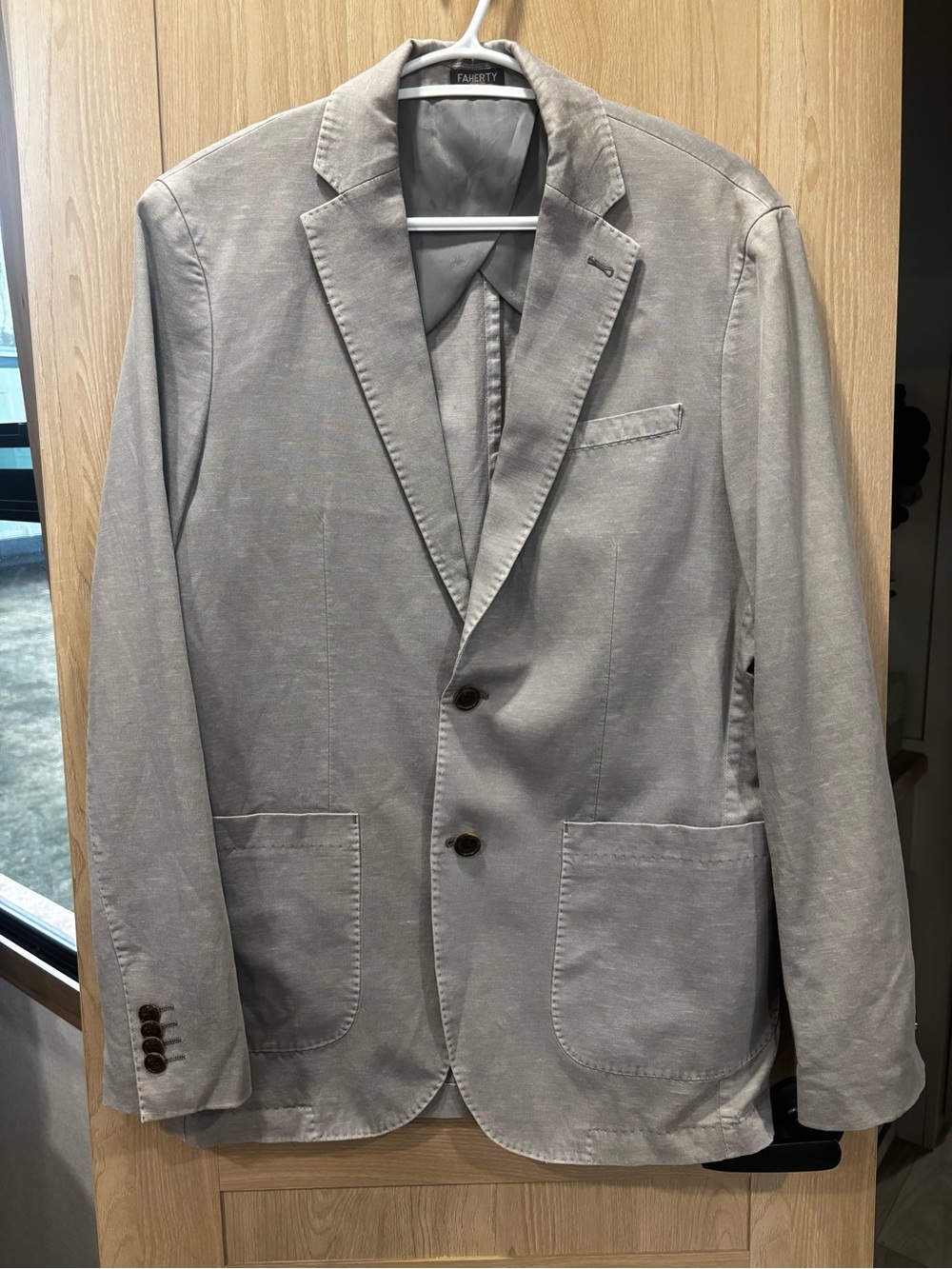 Faherty Men’s Linen Blend Blazer Coat Size S Coastal